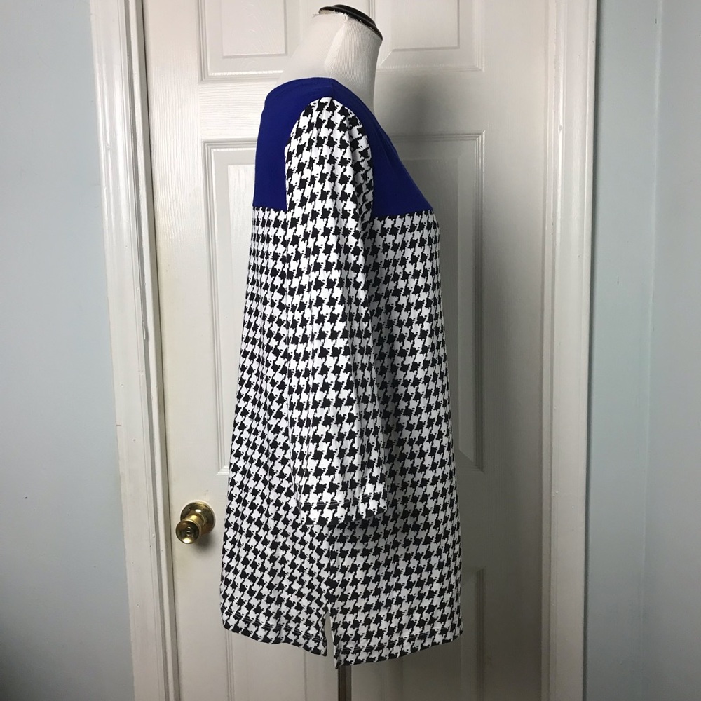Kim Rogers Houndstooth Top. Plus Size 1X - Picture 3 of 5